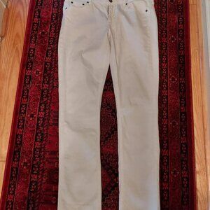 J Crew White 31R Jeans w/9inch rise